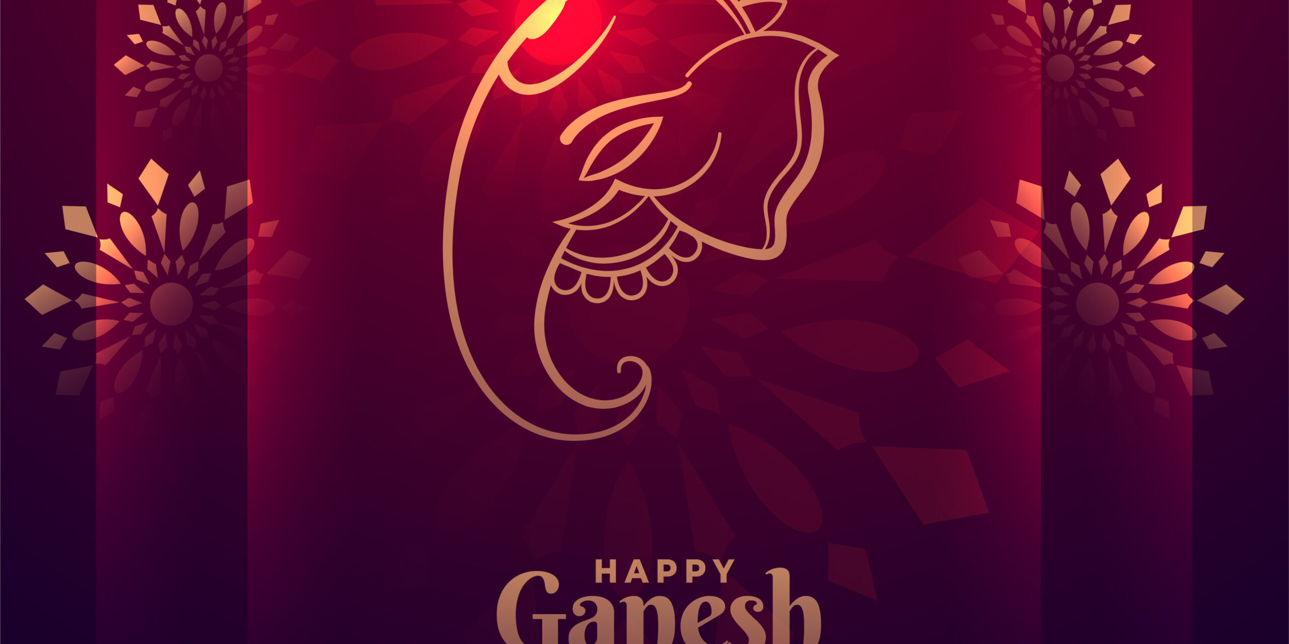 happy ganesh chaturthi festival shiny card design Decorate Your Houses With Flowers, Ganpati Is Coming